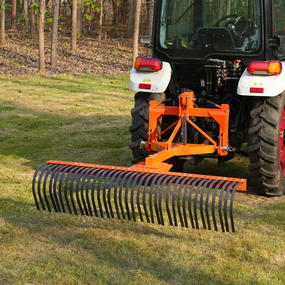 MechMaxx LR72 Landscape Rake 72" 36 Tines 3 Point Hitch Tractor Attachment New