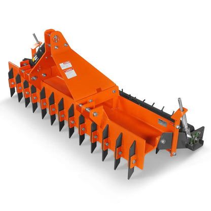 MechMaxx TSP72 Soil Pulverizer 72" Heavy Duty Single Spiked Roller 25 Shanks Category 1 and 2 3 Point Hitch Tractor Attachment New