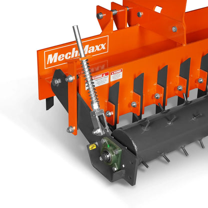 MechMaxx TSP84 Soil Pulverizer 84" Heavy Duty Single Spiked Roller 29 Shanks Category 1 and 2 3 Point Hitch Tractor Attachment New