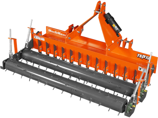 MechMaxx TSP72D Soil Pulverizer 72" Heavy Duty Double Spiked Roller 25 Shanks Category 1 and 2 3 Point Hitch Tractor Attachment New