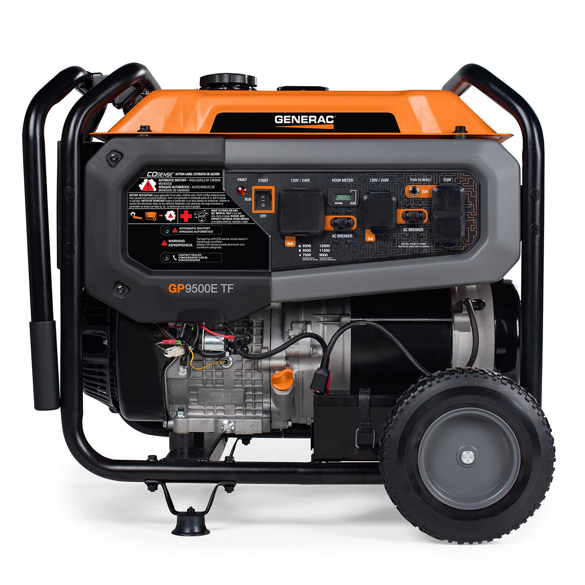 Generac GP9500E TF 8061 9500W/12500W Generator Tri-Fuel Gas Propane Natural Gas 50A COSense Electric Start CARB