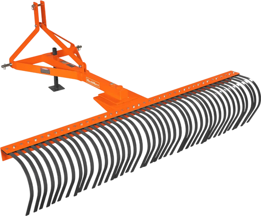 MechMaxx LR84 Landscape Rake 84" 42 Tines 3 Point Hitch Tractor Attachment New