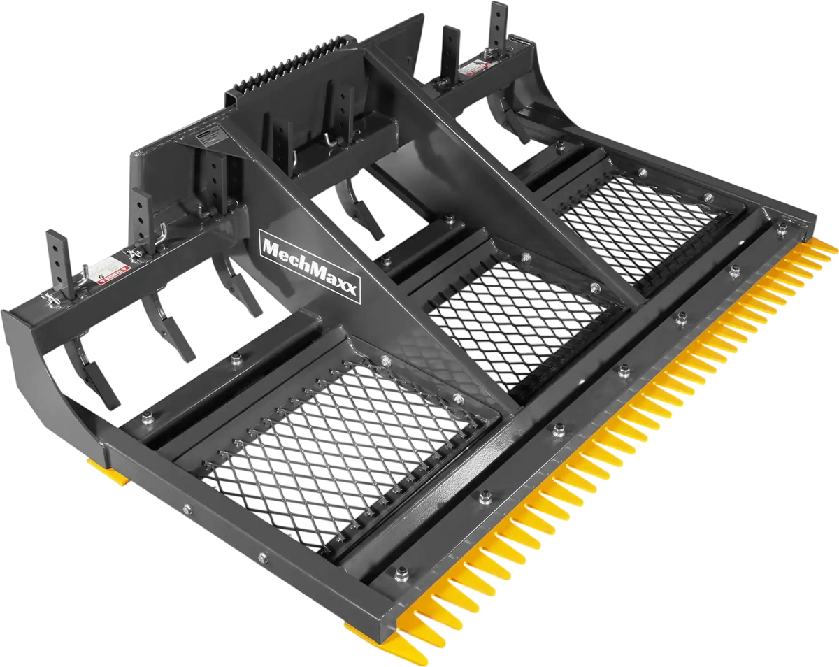 MechMaxx SSLP84 Skid Steer Land Plane 84" 8 Adjustable Scarifier Shanks Removable Sift Screen Bolt-On Cutting Blades New