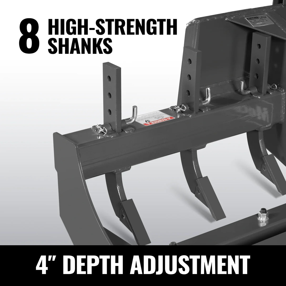 MechMaxx SSLP84 Skid Steer Land Plane 84" 8 Adjustable Scarifier Shanks Removable Sift Screen Bolt-On Cutting Blades New