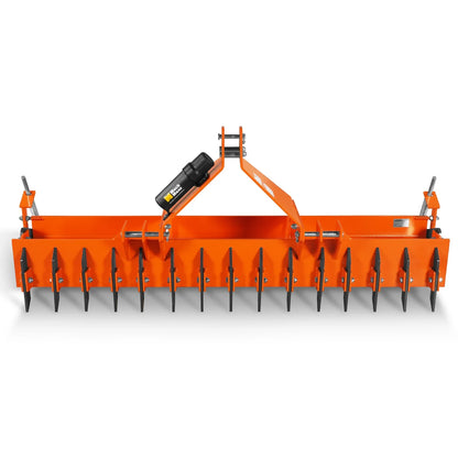 MechMaxx TSP84 Soil Pulverizer 84" Heavy Duty Single Spiked Roller 29 Shanks Category 1 and 2 3 Point Hitch Tractor Attachment New