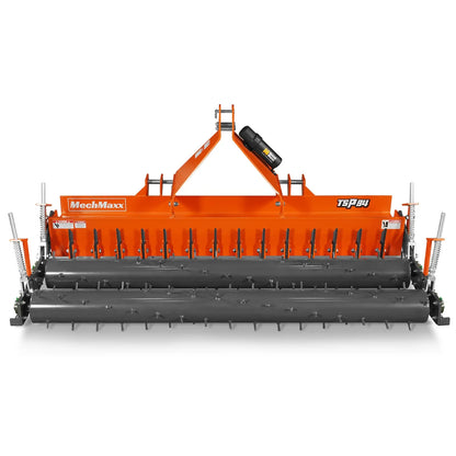 MechMaxx TSP84D Soil Pulverizer 84" Heavy Duty Double Spiked Roller 29 Shanks Category 1 and 2 3 Point Hitch Tractor Attachment New