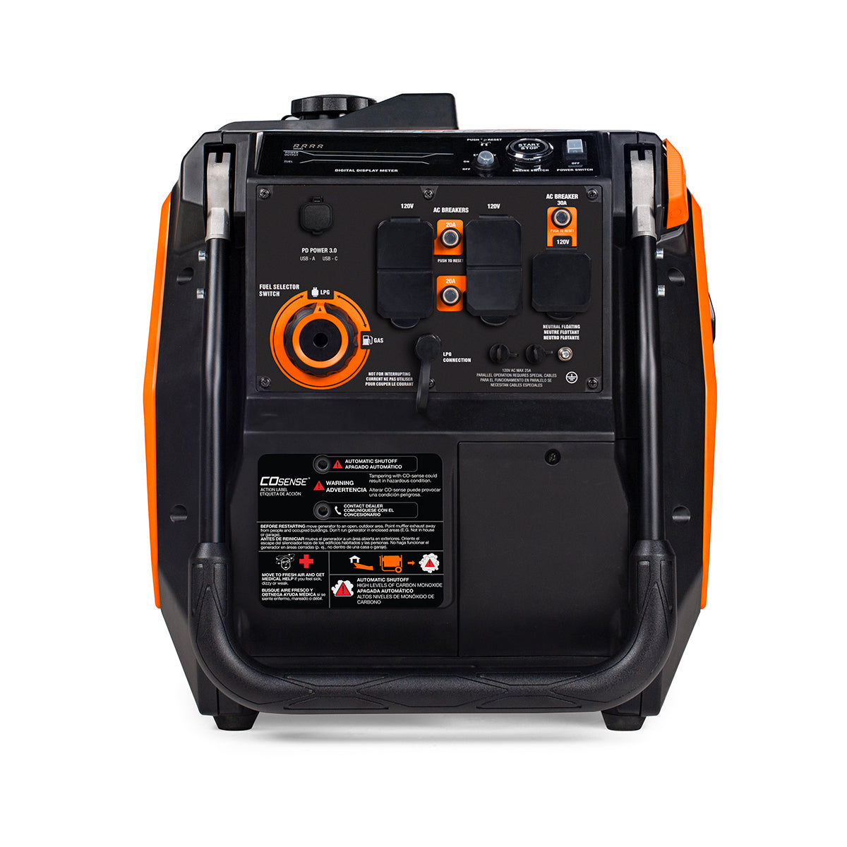 Generac iQ5200 DF 8947 3900W/5200W Generator Dual Fuel Gas Propane Low THD Inverter COSense Electric Start
