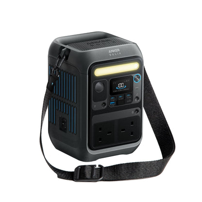 Anker SOLIX C300X Left And Front View With Shoulder Strap