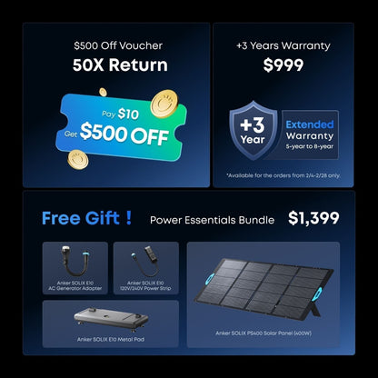 Anker SOLIX E10 Free Gifts