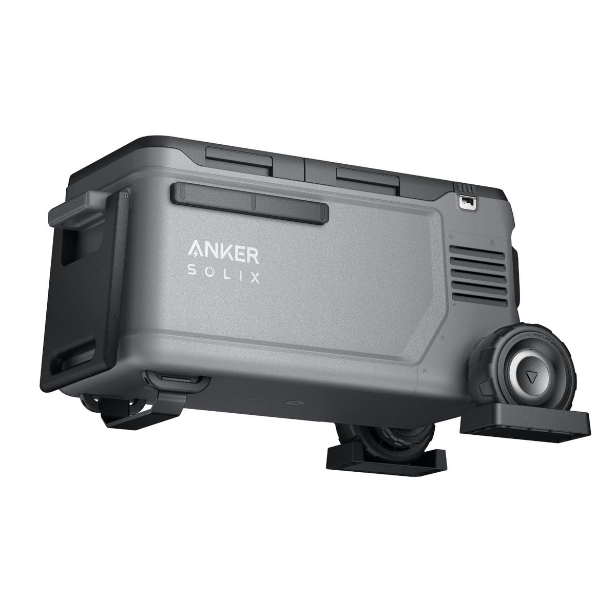 Anker SOLIX EverFrost 2 Beach Wheels attached to Anker SOLIX EverFrost 2 Electric Cooler 58L