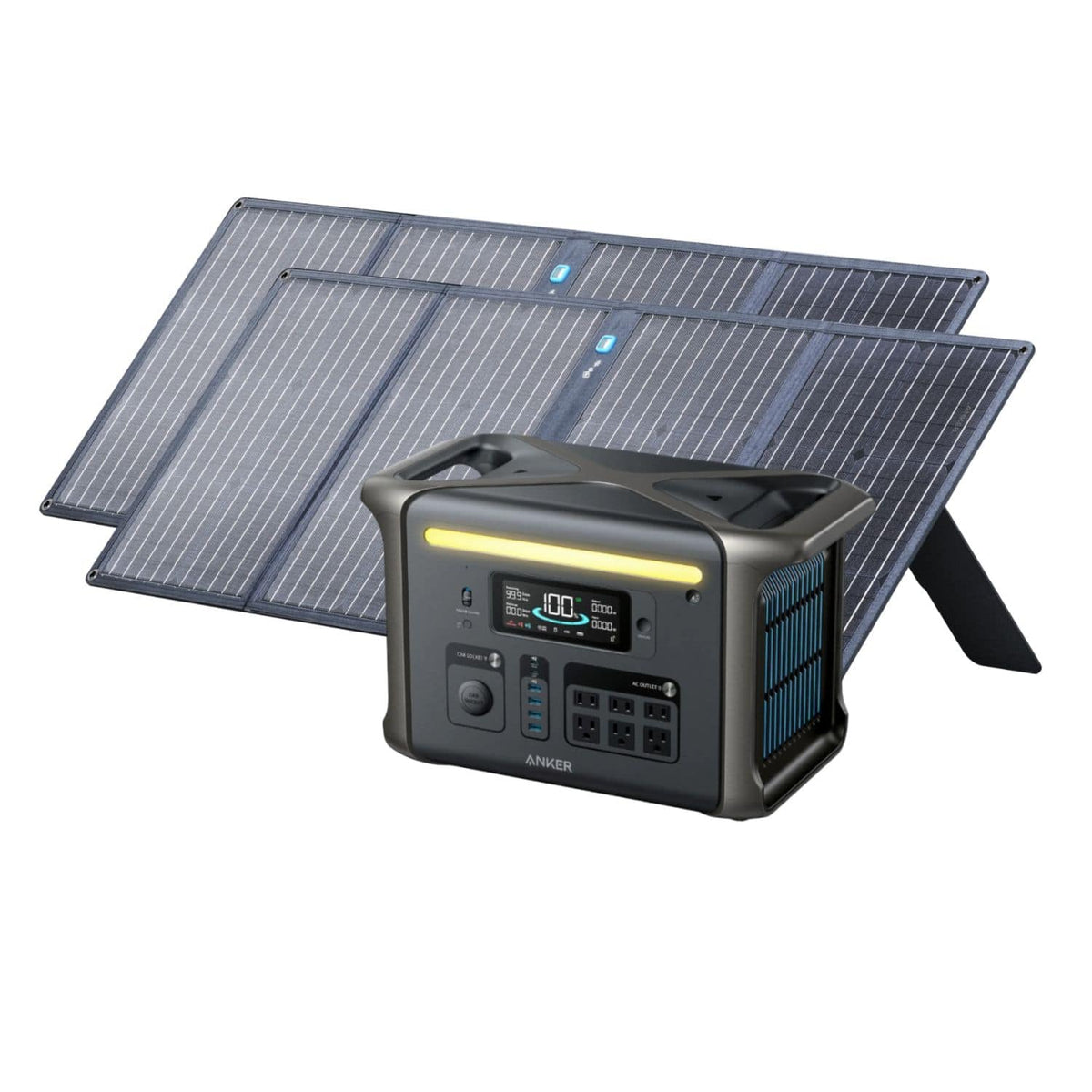 Anker SOLIX F1500 Solar Generator + 2 x 100W Solar Panel