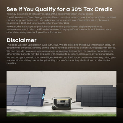 Anker SOLIX F3000 Portable Power Station qualifies for up to 30% tax credit