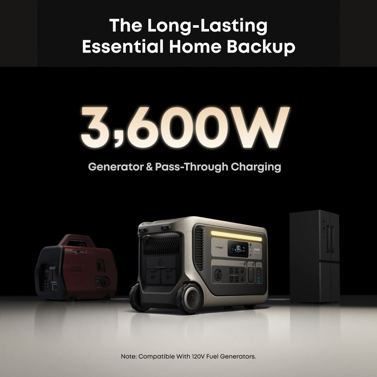 Anker SOLIX F3000 Portable Power Station with 3600W output