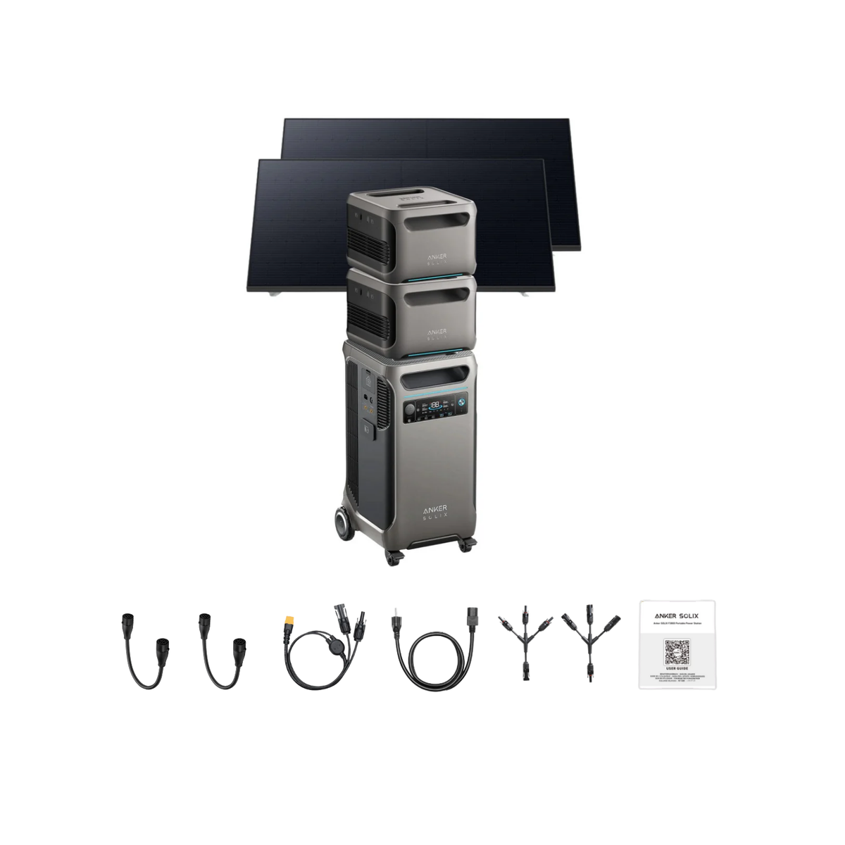 Anker SOLIX F3800 Portable Power Station +2 x  Expansion Battery + 2 x 410W Rigid Solar Panel Inclusions