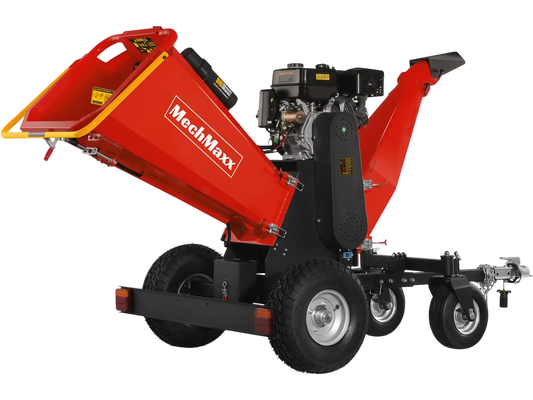 MechMaxx B150 Wood Chipper 6" ZONSEN Electric Start 459cc 15HP Gas Powered 4-Wheel Drum with Taillight New