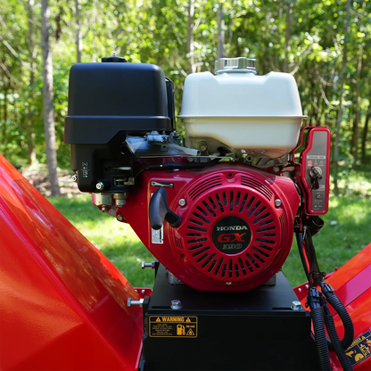 MechMaxx B150 Wood Chipper 6" Honda Electric Start Gas Powered 4-Wheel Drum with Taillight New