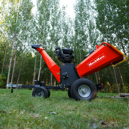 MechMaxx B150 Wood Chipper 6" KOHLER Electric Start 429cc 14HP Gas Powered 4-Wheel Drum with Taillight New