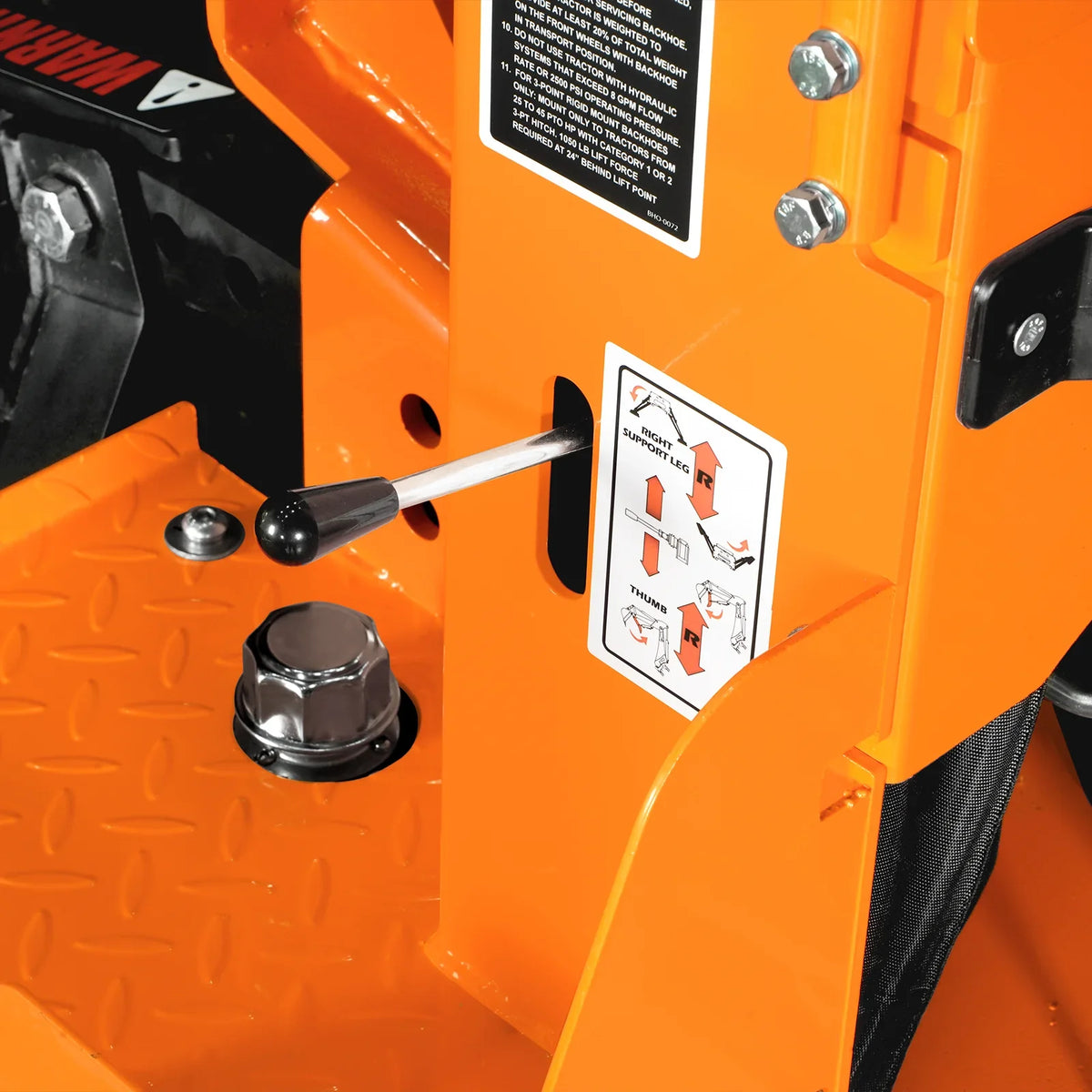 MechMaxx BH860 Tractor Backhoe Attachment 9' Hydraulic Thumb 15" Bucket ISO/SAE Switchable Controls Self-Contained Hydraulic System 3 Point Hitch Cat 1 & 2 25-100 HP New