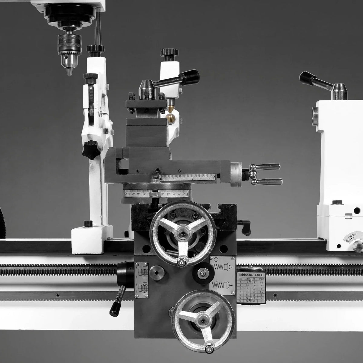 MechMaxx HQ800 Combination Lathe Milling Machine 1 HP 16x32" Multi-Function Metal Lathe Drilling Milling Machine Head New