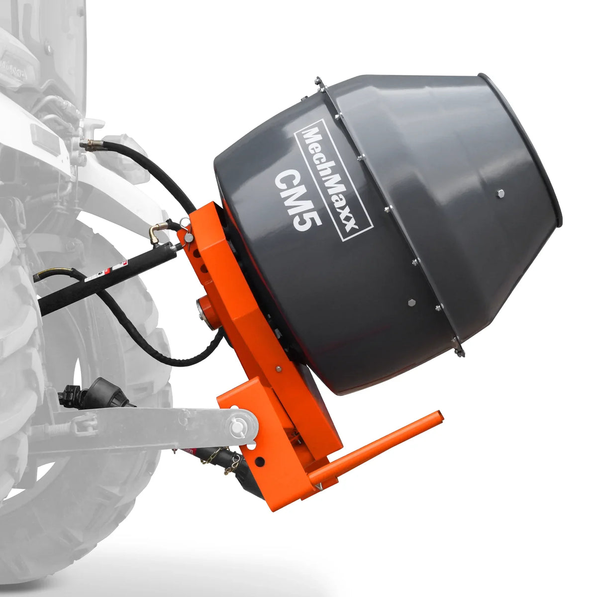 MechMaxx CM5 Cement Mixer 5 Cu-Ft 3-Point Hitch PTO Shaft Included Category 1 & 2 Hookup New