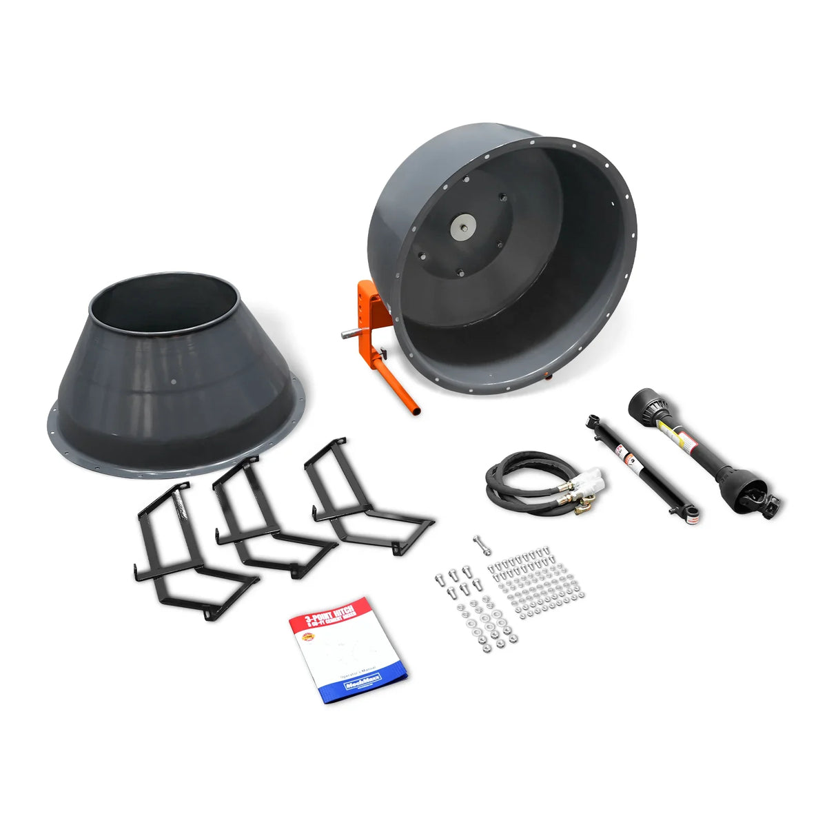 MechMaxx CM5 Cement Mixer 5 Cu-Ft 3-Point Hitch PTO Shaft Included Category 1 & 2 Hookup New