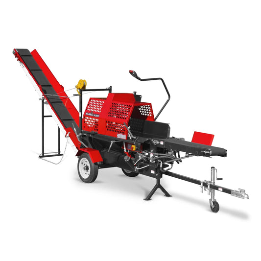MechMaxx HLS20 Log Splitter Firewood Processor with Conveyor 20 Ton Splitting Force 24" x 15" Log Capacity 18" Chainsaw New