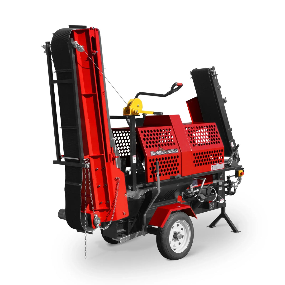 MechMaxx HLS20 Log Splitter Firewood Processor with Conveyor 20 Ton Splitting Force 24" x 15" Log Capacity 18" Chainsaw New