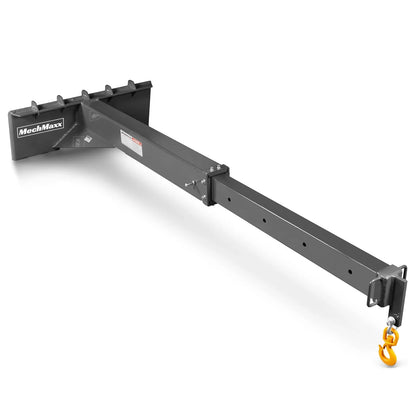MechMaxx SSCJ50 Skid Steer Crane Jib Adjustable Manual Telescoping 6' - 10' 5000 lbs Max Capacity Attachment New