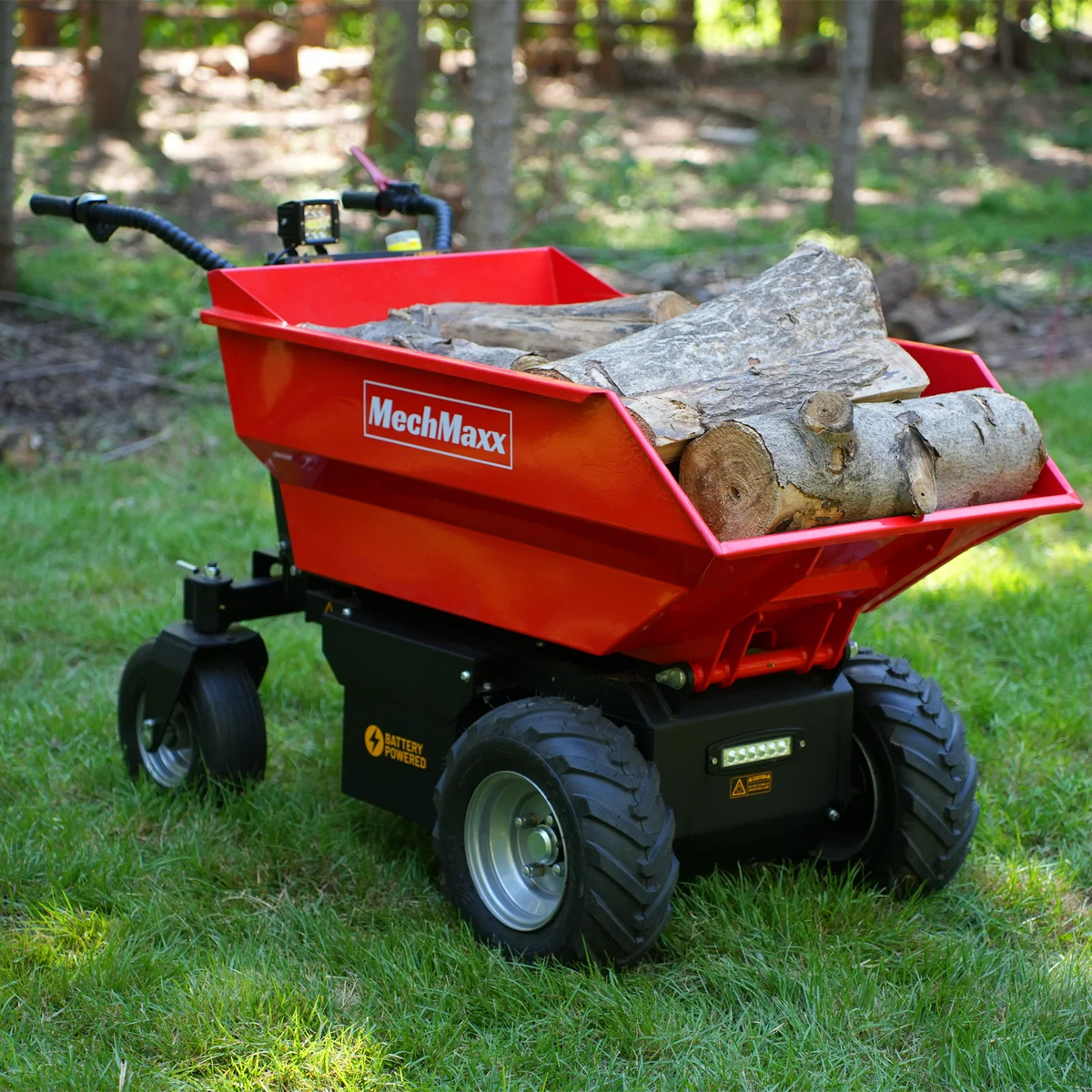 MechMaxx EH50 Mini Dumper 1100 lbs Loading 1000W 48V Battery Powered Hydraulic Tipping Dump Cart New