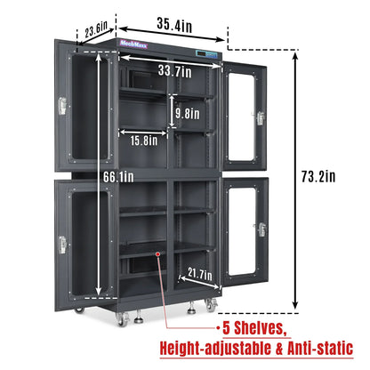 MechMaxx EDC880A Desiccator Cabinet 880L ESD Electronic Dry Cabinet 20-60% RH Low Humidity Storage New