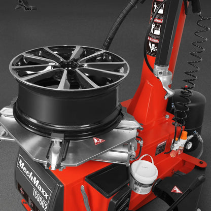 MechMaxx TC9662+WB855 Tire Changer 24" Rim Double Assist Arms Wheel Balancer Bundle New