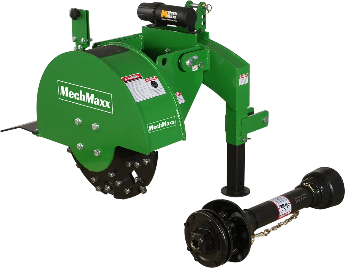MechMaxx SG24 Stump Grinder 3-Point PTO 34 Carbide Teeth for 15-45HP Tractor New