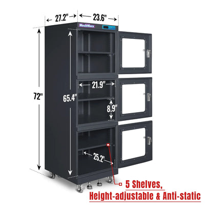 MechMaxx EDC730C Desiccator Cabinet 1-10% RH Electronic Dry Cabinet 730L ESD Ultra-Low Humidity Storage New