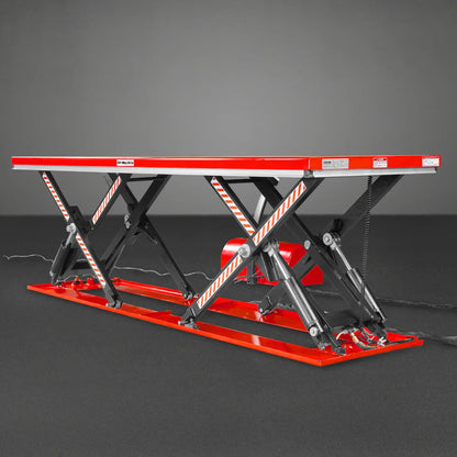 MechMaxx ELT33P Lift Table Stationary Electric Hydraulic Parallel Double Scissor 3300 lbs Capacity 108.3" x 31.5" Platform 33.9" Lift Height UL Certified Motor New