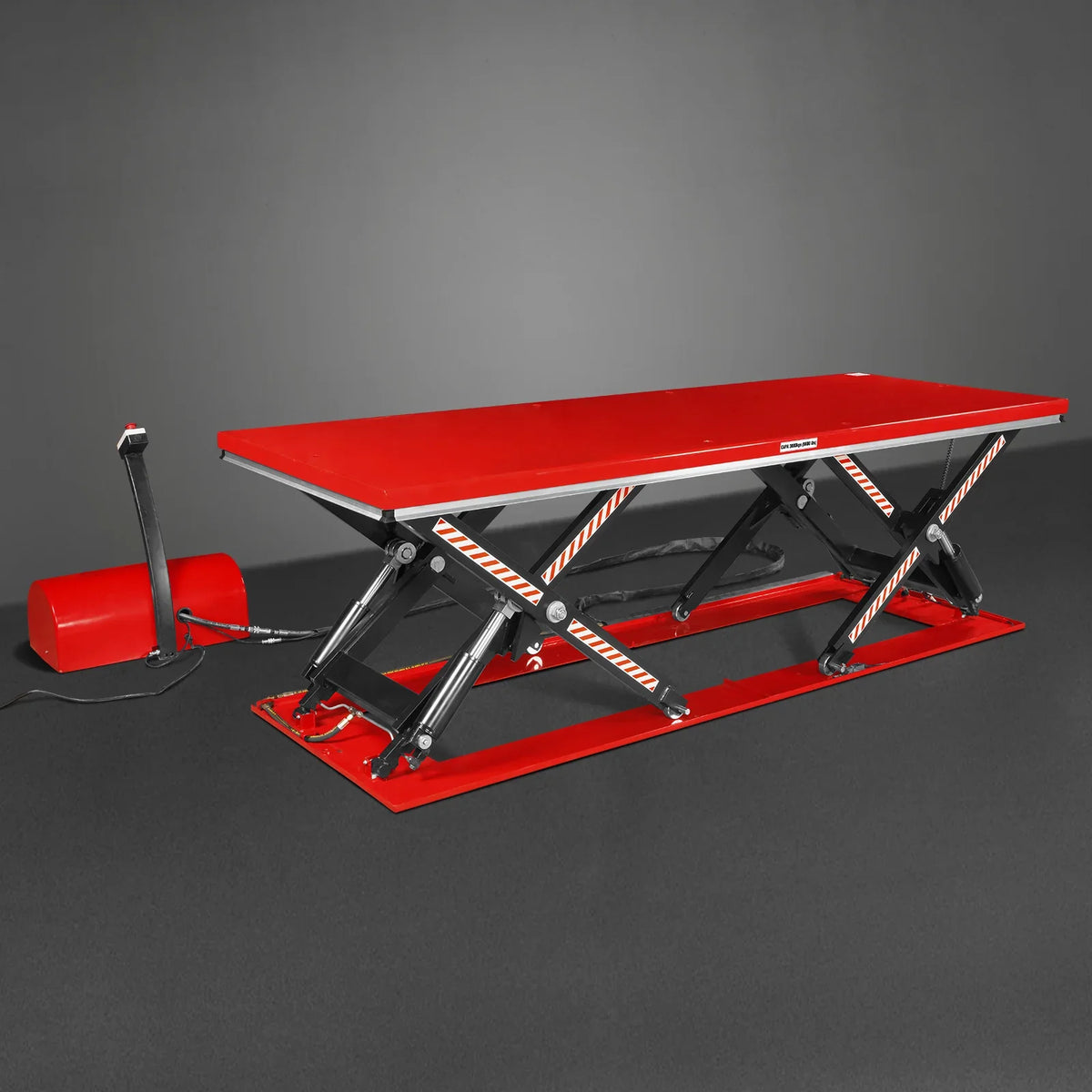 MechMaxx ELT66P Lift Table Stationary Electric Hydraulic Parallel Double Scissor 6600 lbs Capacity 112.9 x 39.4" Platform 34.3" Lift Height UL Certified Motor New