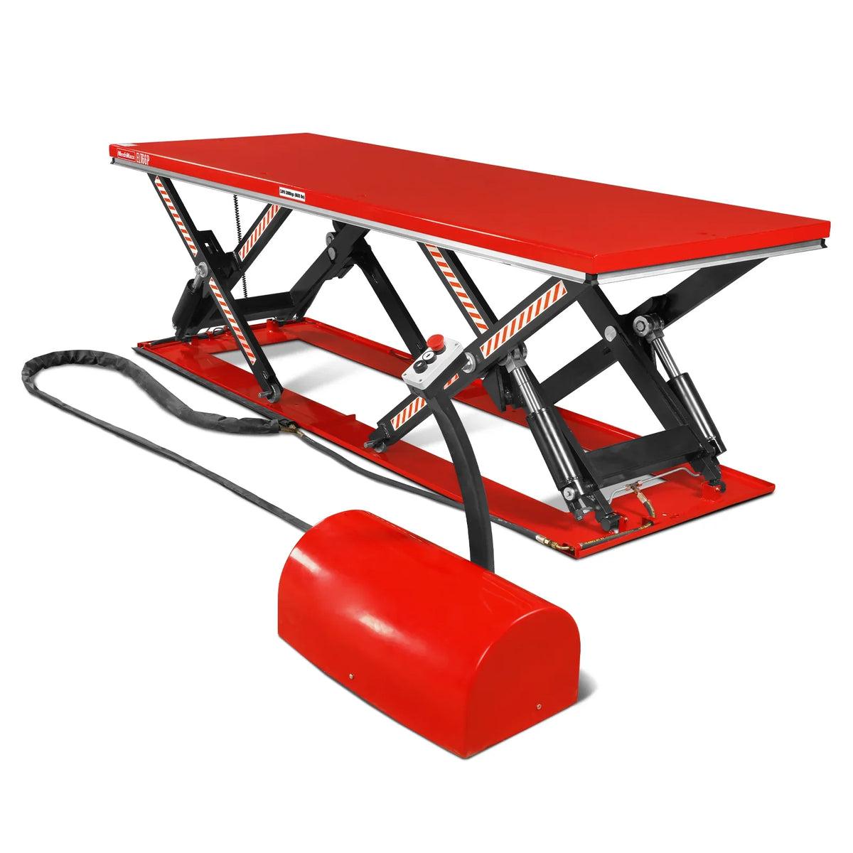 MechMaxx ELT66P Lift Table Stationary Electric Hydraulic Parallel Double Scissor 6600 lbs Capacity 112.9 x 39.4" Platform 34.3" Lift Height UL Certified Motor New