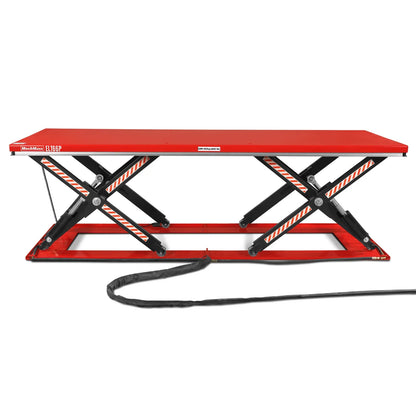 MechMaxx ELT66P Lift Table Stationary Electric Hydraulic Parallel Double Scissor 6600 lbs Capacity 112.9 x 39.4" Platform 34.3" Lift Height UL Certified Motor New