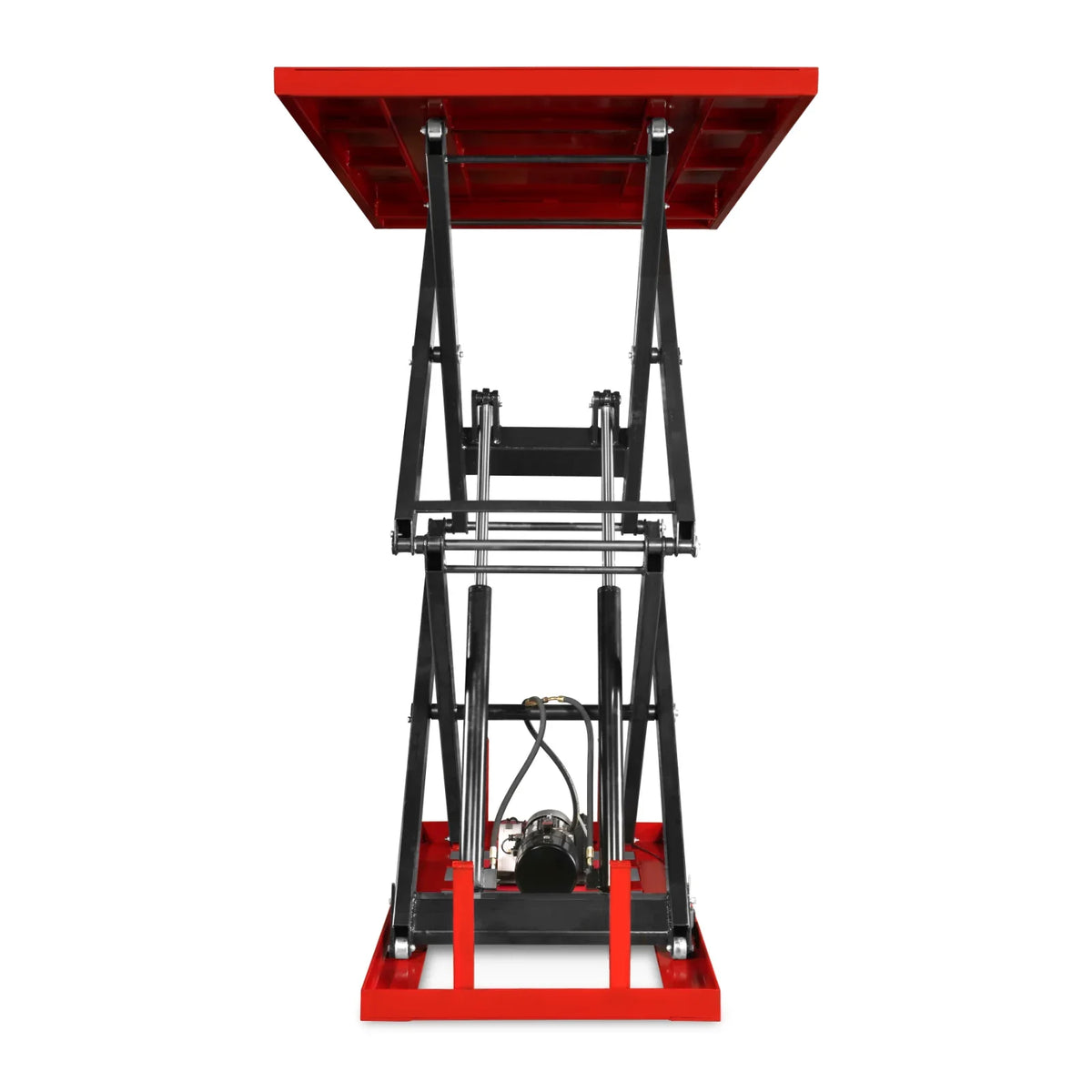 MechMaxx ELTD22L Lift Table 2200 lbs Capacity Stationary Powered Hydraulic Double Scissor 86.6" x 51.2" Platform 94.5" Lift Height UL Certified Motor New