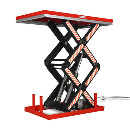 MechMaxx ELTD44L Lift Table 4400 lbs Capacity Stationary Electric Hydraulic Double Scissor 63" x 39.4" Platform 70.1" Lift Height UL Certified Motor New