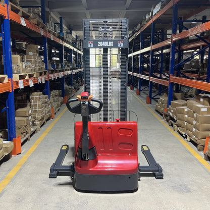 MechMaxx F26-138S Stacker 2640 lbs Lithium-ion Electric Straddle 138" Lift Adjustable Legs & Forks New
