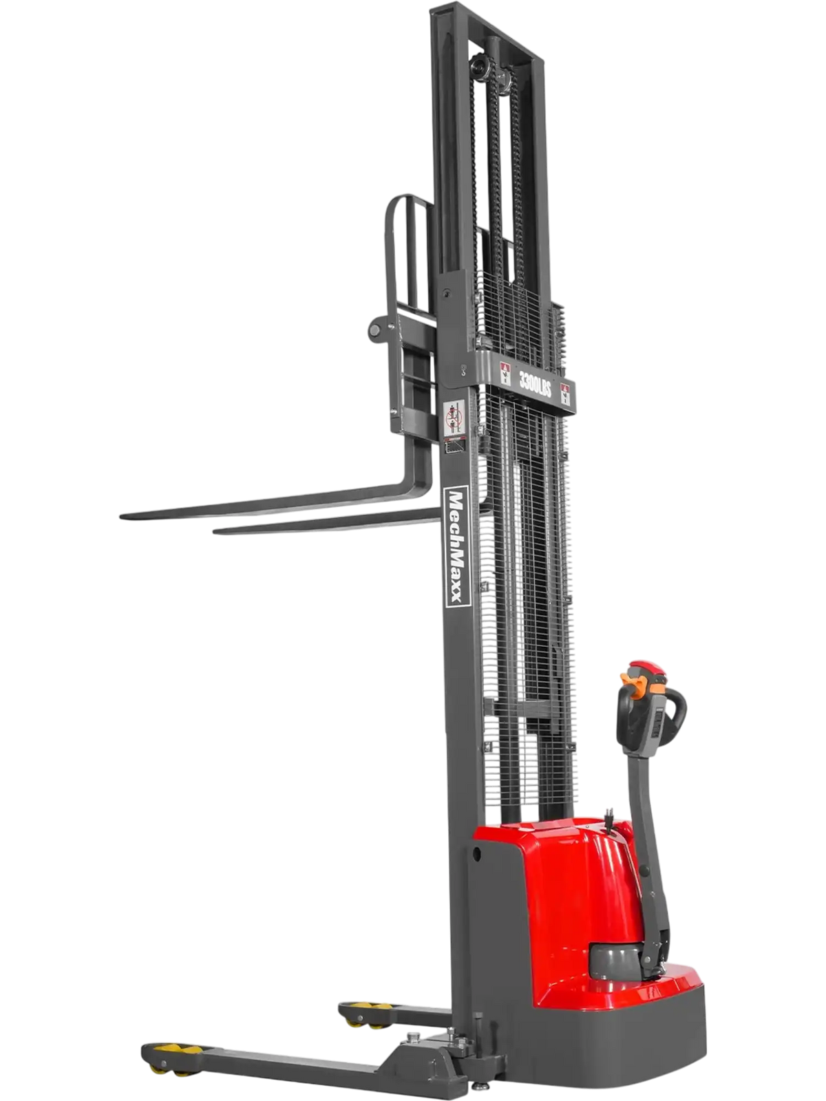 MechMaxx F33-138SLA Stacker 3300 lbs Electric Straddle 138" Lift Adjustable Legs Forks New