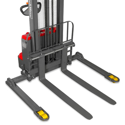 MechMaxx F33-138S Stacker 3300lbs Lithium-ion Electric Straddle 138" Lift Adjustable Legs & Forks New