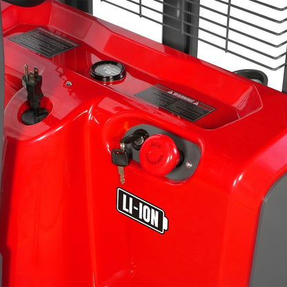 MechMaxx F33-138S Stacker 3300lbs Lithium-ion Electric Straddle 138" Lift Adjustable Legs & Forks New