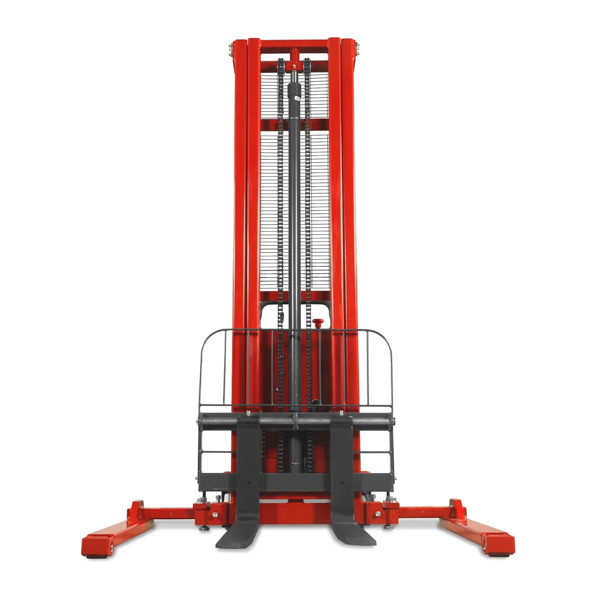 MechMaxx S33-138S Stacker 3300 lbs Semi-Electric Straddle 138" Lift Adjustable Legs Forks New