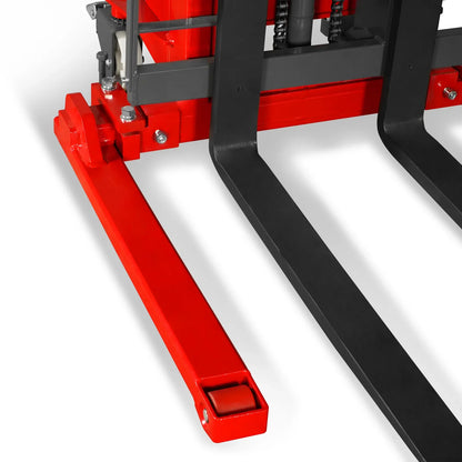 MechMaxx S33-138S Stacker 3300 lbs Semi-Electric Straddle 138" Lift Adjustable Legs Forks New
