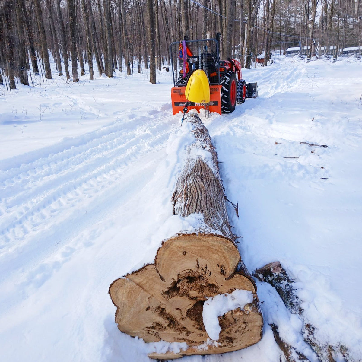 MechMaxx FW8800 Forestry Winch 8800 lbs 3-Point Hitch Log Skidding 200' Cable 25-60 HP Tractor Category 1 Hookup New