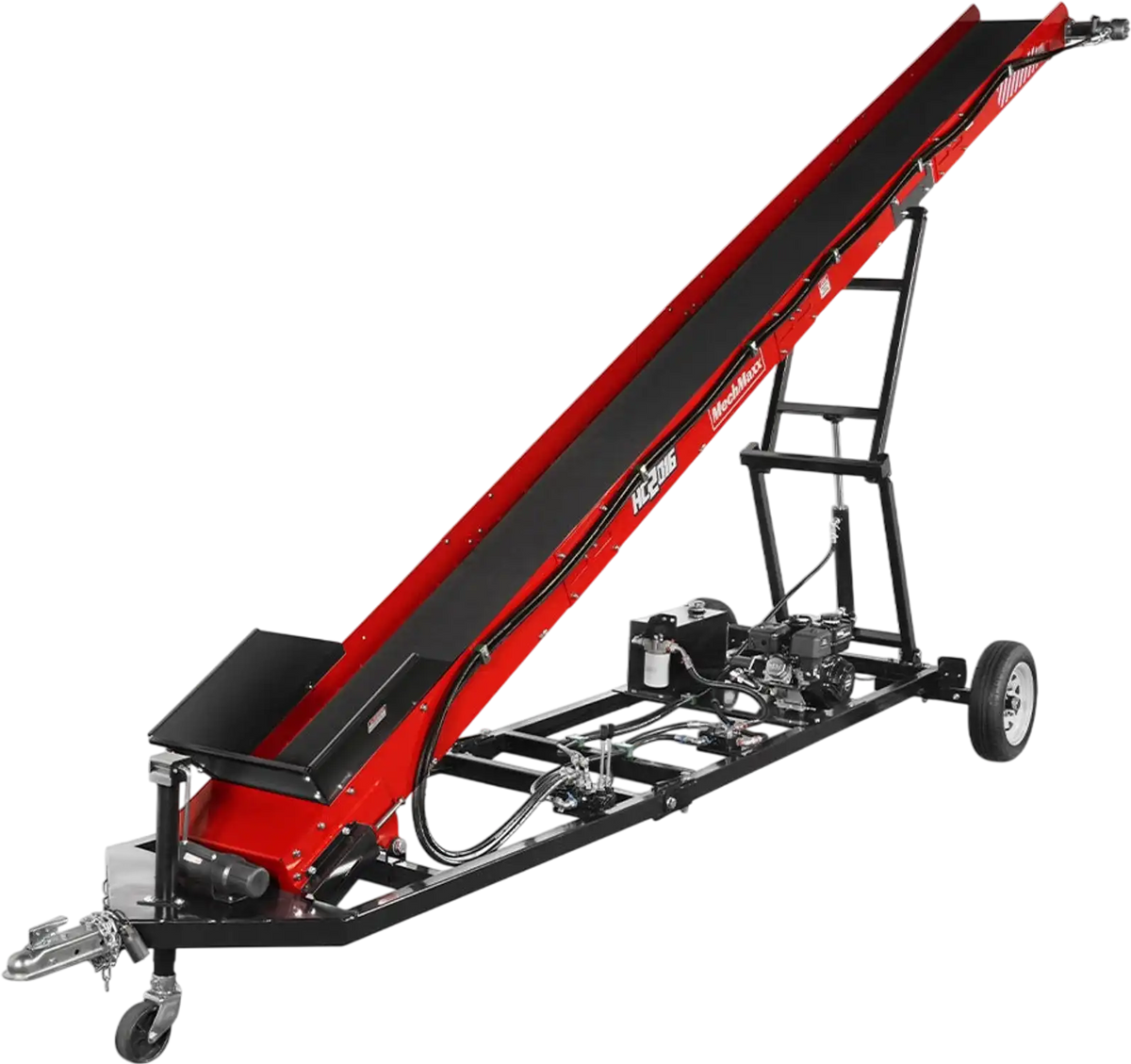MechMaxx HC2016 Firewood Conveyor 7HP 212cc Gas Powered 124" Lift Height 236" Length 16" Width New