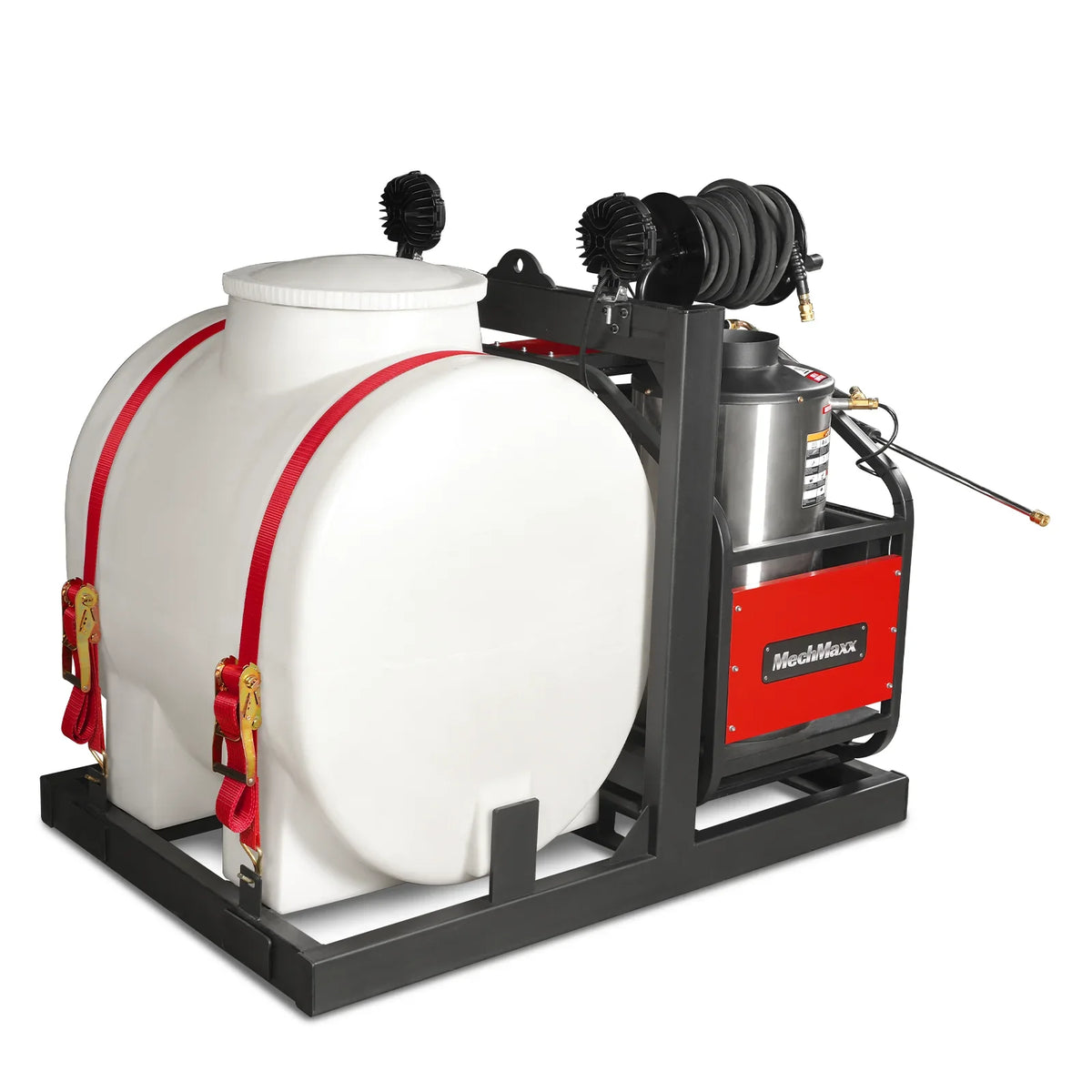 MechMaxx HPW40HT Pressure Washer 4000 PSI 4 GPM Honda Electric Start Hot Water Skid Mounted 175 Gal Tank New