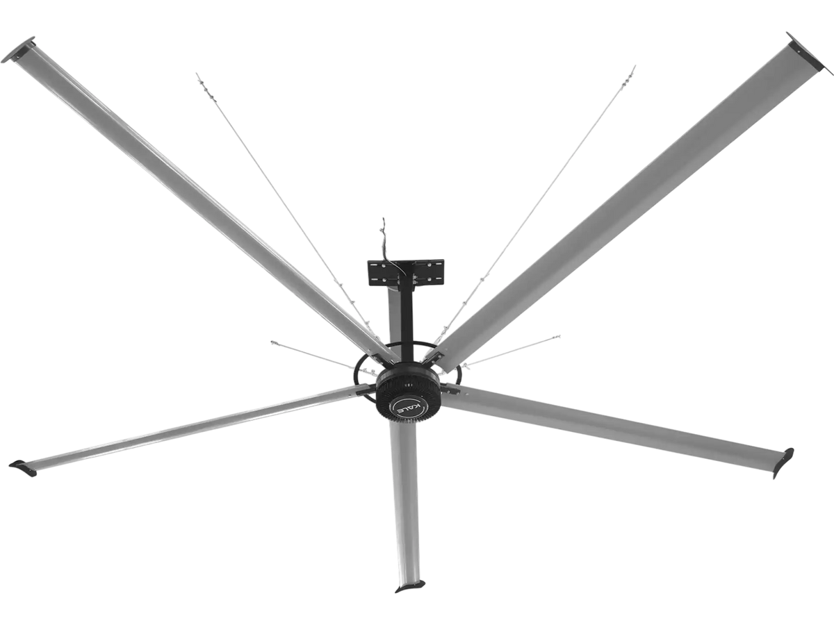 MechMaxx 20' 1PH Industrial Ceiling Fans 20' HVLS 208-240V 1-Ph Energy Efficient Large Area Air Circulation for Warehouses & Factories New