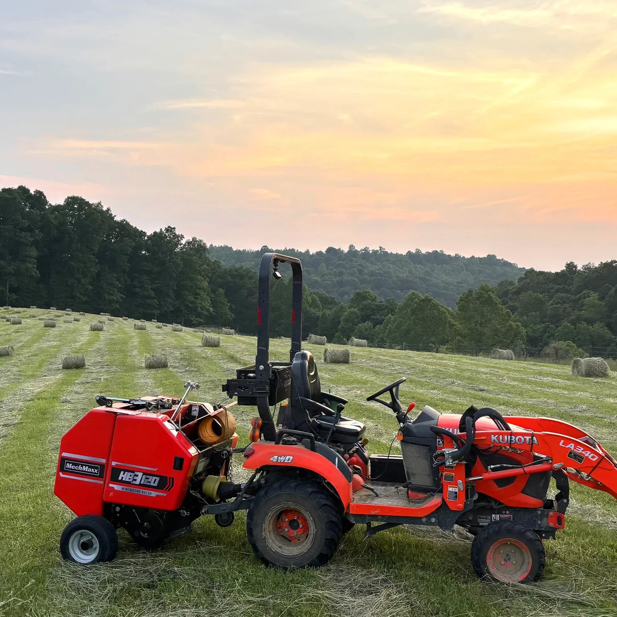 MechMaxx HB3120, HT100, DM8 Hay Equipment Bundles Hay Baler Hay Rake Tedder Disc Mower Bundle New